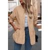 imagePRETTYGARDEN Womens Fall Clothes Trendy Casual Lightweight Jackets Oversized Winter Coat Outerwear with PocketsKhaki
