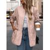 imagePRETTYGARDEN Womens Fall Clothes Trendy Casual Lightweight Jackets Oversized Winter Coat Outerwear with PocketsLight Pink