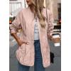 imagePRETTYGARDEN Womens Fall Clothes Trendy Casual Lightweight Jackets Oversized Winter Coat Outerwear with PocketsLight Pink