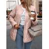 imagePRETTYGARDEN Womens Fall Clothes Trendy Casual Lightweight Jackets Oversized Winter Coat Outerwear with PocketsLight Pink