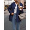 imagePRETTYGARDEN Womens Fall Clothes Trendy Casual Lightweight Jackets Oversized Winter Coat Outerwear with PocketsNavy