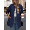 imagePRETTYGARDEN Womens Fall Clothes Trendy Casual Lightweight Jackets Oversized Winter Coat Outerwear with PocketsNavy