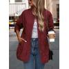 imagePRETTYGARDEN Womens Fall Clothes Trendy Casual Lightweight Jackets Oversized Winter Coat Outerwear with PocketsWine Red