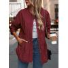 imagePRETTYGARDEN Womens Fall Clothes Trendy Casual Lightweight Jackets Oversized Winter Coat Outerwear with PocketsWine Red