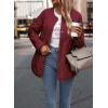 imagePRETTYGARDEN Womens Fall Clothes Trendy Casual Lightweight Jackets Oversized Winter Coat Outerwear with PocketsWine Red