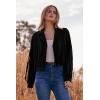 imagePRETTYGARDEN Womens Fringe Faux Suede Leather Jackets 2024 Fashion Tassel Motorcycle Cropped CoatsBlack