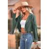 imagePRETTYGARDEN Womens Fringe Faux Suede Leather Jackets 2024 Fashion Tassel Motorcycle Cropped CoatsGreen