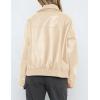 imagePRETTYGARDEN Womens Leather Jackets 2024 Fall Fashion Zip Up Motorcycle Coats Long Sleeve Winter Outfits OuterwearBeige White