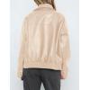 imagePRETTYGARDEN Womens Leather Jackets 2024 Fall Fashion Zip Up Motorcycle Coats Long Sleeve Winter Outfits OuterwearLight Khaki