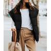 imagePRETTYGARDEN Womens Puffer Vest Fall Casual Stand Collar Lightweight Sleeveless Zip Up Padded Jackets OuterwearBlack