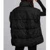 imagePRETTYGARDEN Womens Puffer Vest Fall Casual Stand Collar Lightweight Sleeveless Zip Up Padded Jackets OuterwearBlack