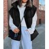 imagePRETTYGARDEN Womens Puffer Vest Fall Casual Stand Collar Lightweight Sleeveless Zip Up Padded Jackets OuterwearBlack