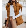 imagePRETTYGARDEN Womens Puffer Vest Fall Casual Stand Collar Lightweight Sleeveless Zip Up Padded Jackets OuterwearBrown