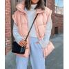 imagePRETTYGARDEN Womens Puffer Vest Fall Casual Stand Collar Lightweight Sleeveless Zip Up Padded Jackets OuterwearPink