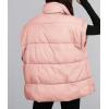 imagePRETTYGARDEN Womens Puffer Vest Fall Casual Stand Collar Lightweight Sleeveless Zip Up Padded Jackets OuterwearPink