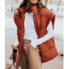 imagePRETTYGARDEN Womens Puffer Vest Fall Casual Stand Collar Lightweight Sleeveless Zip Up Padded Jackets OuterwearRust Red
