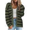Striped Army Green Black