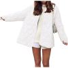 imagePRETTYGARDEN Womens Fall Clothes Trendy Casual Lightweight Jackets Oversized Winter Coat Outerwear with PocketsBeige