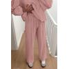 imagePRETTYGARDEN Womens 2024 Fall Two Piece Outfits Tie Front Long Sleeve Top Wide Leg Pant Lounge Sets Cute Matching LoungewearDusty Pink