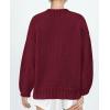 imagePRETTYGARDEN Womens Cardigan Sweaters Long Sleeve Open Front Button Up V Neck Ribbed Knit Fall Sweater JacketsWine Red