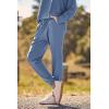 imagePRETTYGARDEN Womens Fall Fashion Outfits 2 Piece Sweatsuit Solid Color Long Sleeve Pullover Long Pants Lounge SetLight Blue