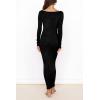 imagePRETTYGARDEN Womens Fall Knit Maxi Bodycon Dress Long Sleeve Cutout Tie Front V Neck Y2K Fitted Cocktail Party DressesBlack