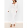 imagePRETTYGARDEN Womens Fall Knit Maxi Bodycon Dress Long Sleeve Cutout Tie Front V Neck Y2K Fitted Cocktail Party DressesWhite