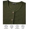 imagePRETTYGARDEN Womens Fall Open Front Cardigan Sweaters Button Down Long Sleeve Casual Winter Cute Knitted ShirtsArmy Green