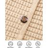 imagePRETTYGARDEN Womens Fall Open Front Cardigan Sweaters Button Down Long Sleeve Casual Winter Cute Knitted ShirtsBeige