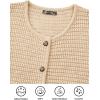 imagePRETTYGARDEN Womens Fall Open Front Cardigan Sweaters Button Down Long Sleeve Casual Winter Cute Knitted ShirtsBeige