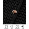 imagePRETTYGARDEN Womens Fall Open Front Cardigan Sweaters Button Down Long Sleeve Casual Winter Cute Knitted ShirtsBlack
