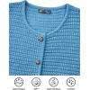 imagePRETTYGARDEN Womens Fall Open Front Cardigan Sweaters Button Down Long Sleeve Casual Winter Cute Knitted ShirtsBlue