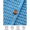 imagePRETTYGARDEN Womens Fall Open Front Cardigan Sweaters Button Down Long Sleeve Casual Winter Cute Knitted ShirtsBlue