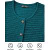 imagePRETTYGARDEN Womens Fall Open Front Cardigan Sweaters Button Down Long Sleeve Casual Winter Cute Knitted ShirtsBlue Green