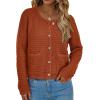 imagePRETTYGARDEN Womens Fall Open Front Cardigan Sweaters Button Down Long Sleeve Casual Winter Cute Knitted ShirtsCaramel