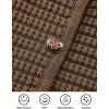 imagePRETTYGARDEN Womens Fall Open Front Cardigan Sweaters Button Down Long Sleeve Casual Winter Cute Knitted ShirtsCoffee