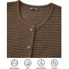 imagePRETTYGARDEN Womens Fall Open Front Cardigan Sweaters Button Down Long Sleeve Casual Winter Cute Knitted ShirtsCoffee