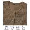 imagePRETTYGARDEN Womens Fall Open Front Cardigan Sweaters Button Down Long Sleeve Casual Winter Cute Knitted ShirtsDark Khaki