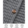 imagePRETTYGARDEN Womens Fall Open Front Cardigan Sweaters Button Down Long Sleeve Casual Winter Cute Knitted ShirtsGrey