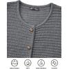 imagePRETTYGARDEN Womens Fall Open Front Cardigan Sweaters Button Down Long Sleeve Casual Winter Cute Knitted ShirtsGrey