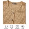 imagePRETTYGARDEN Womens Fall Open Front Cardigan Sweaters Button Down Long Sleeve Casual Winter Cute Knitted ShirtsKhaki