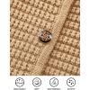 imagePRETTYGARDEN Womens Fall Open Front Cardigan Sweaters Button Down Long Sleeve Casual Winter Cute Knitted ShirtsKhaki