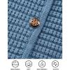imagePRETTYGARDEN Womens Fall Open Front Cardigan Sweaters Button Down Long Sleeve Casual Winter Cute Knitted ShirtsMist Blue