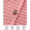imagePRETTYGARDEN Womens Fall Open Front Cardigan Sweaters Button Down Long Sleeve Casual Winter Cute Knitted ShirtsPink