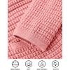 imagePRETTYGARDEN Womens Fall Open Front Cardigan Sweaters Button Down Long Sleeve Casual Winter Cute Knitted ShirtsPink