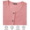 imagePRETTYGARDEN Womens Fall Open Front Cardigan Sweaters Button Down Long Sleeve Casual Winter Cute Knitted ShirtsPink