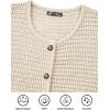 imagePRETTYGARDEN Womens Fall Open Front Cardigan Sweaters Button Down Long Sleeve Casual Winter Cute Knitted ShirtsWhite