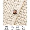imagePRETTYGARDEN Womens Fall Open Front Cardigan Sweaters Button Down Long Sleeve Casual Winter Cute Knitted ShirtsWhite
