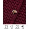imagePRETTYGARDEN Womens Fall Open Front Cardigan Sweaters Button Down Long Sleeve Casual Winter Cute Knitted ShirtsWine Red
