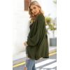 imagePRETTYGARDEN Womens Long Sleeve Open Front Knit Cardigans Sweaters Soft Loose Draped Coat OuterwearArmy Green